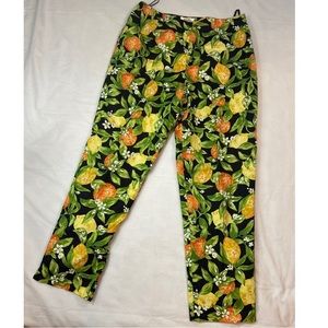Talbots Limón Print Pants Fully Lined  Vintage Women’s Size: 12